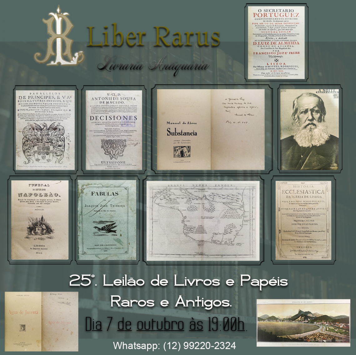 25º Leilão de Livros e Papéis Raros e Antigos - Liber Rarus - 07/10/2021 - 19h00