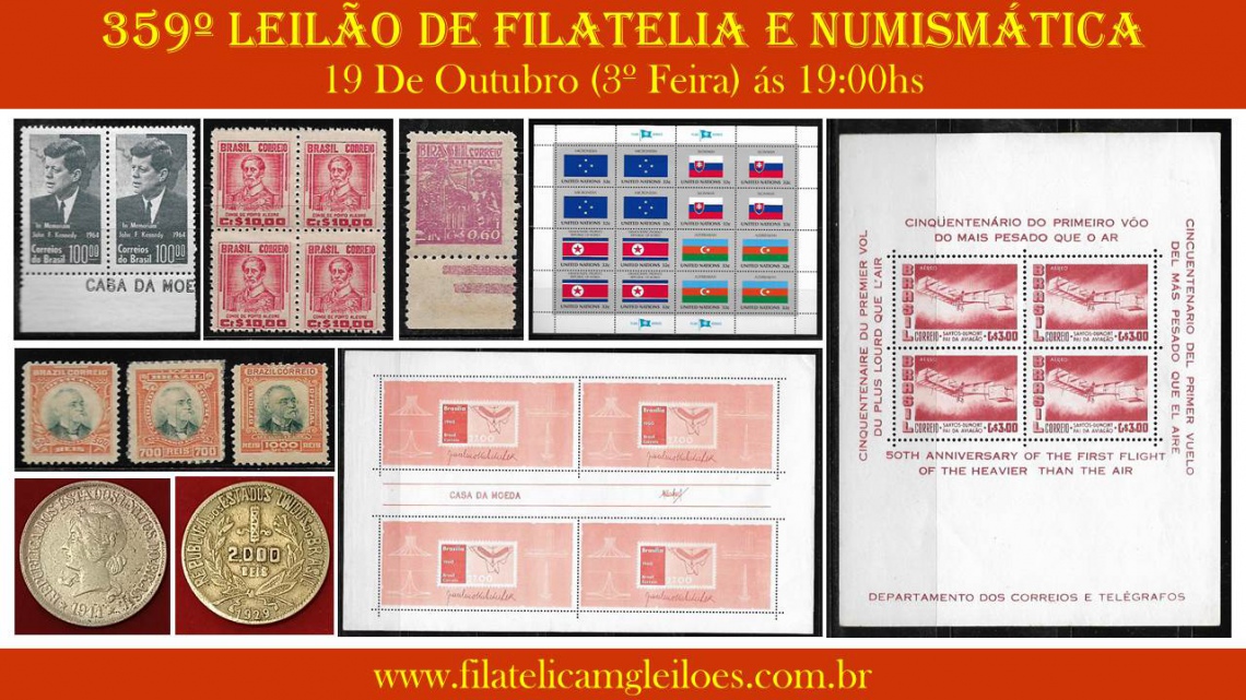 359º Leilão de Filatelia e Numismática