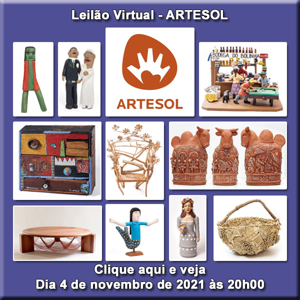 Leilão Virtual - em benefício de ARTESOL - 04/11/2021 - 20h00