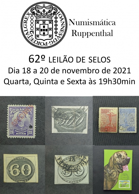 62º LEILÃO DE SELOS - NUMISMÁTICA RUPPENTHAL