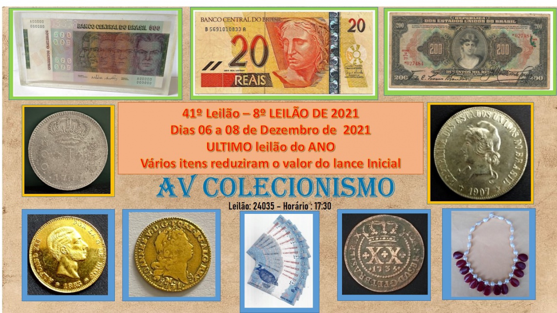 41º Leilão - AVCO - Filatelia - Numismática - Colecionáveis