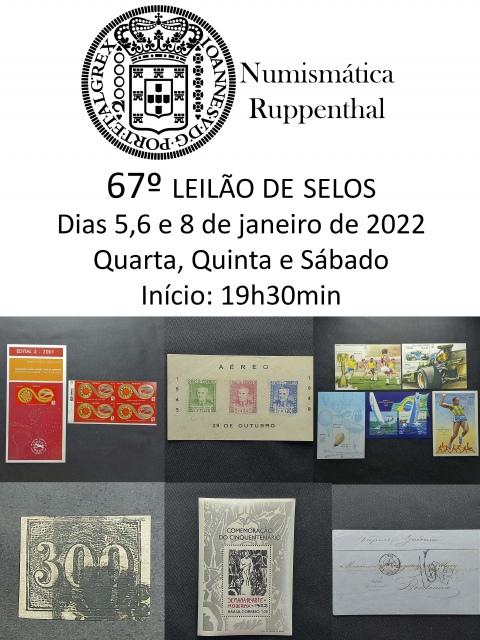 67º LEILÃO DE SELOS - NUMISMÁTICA RUPPENTHAL