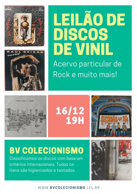 LEILÃO DE DISCOS DE VINIL: ACERVO PARTICULAR de ROCK e muito mais!