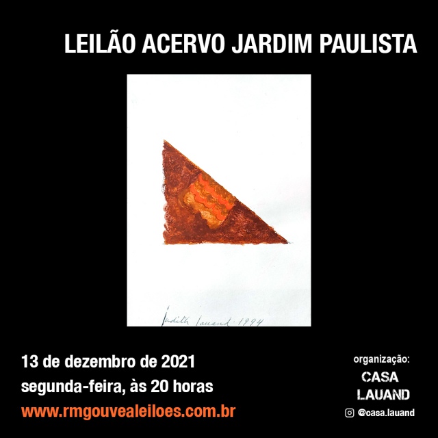 Leilão Acervo Jardim Paulista 13/12/2021 às 20h