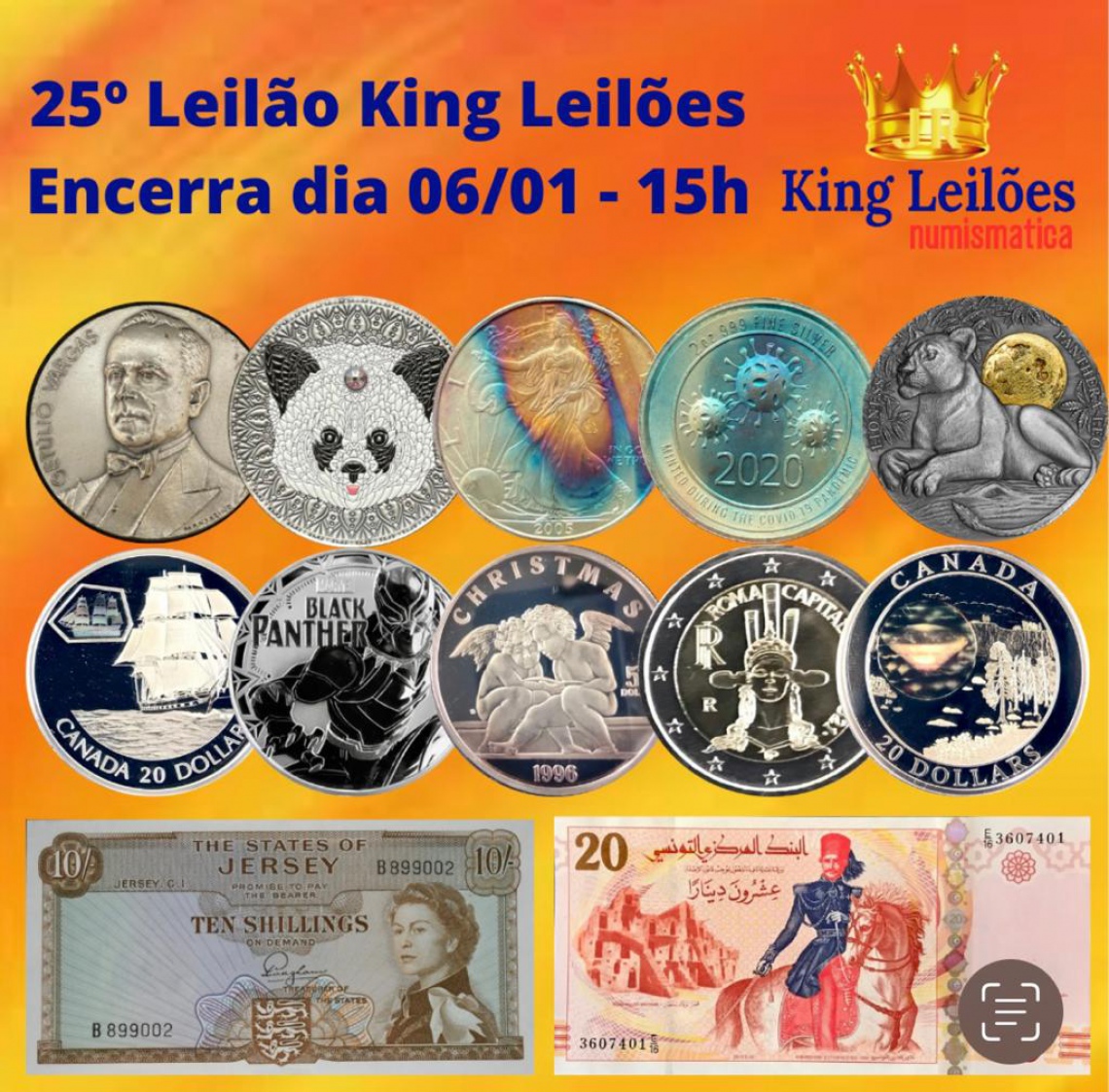25º LEILÃO KING LEILÕES DE NUMISMÁTICA, MULTICOLECIONISMO E ANTIGUIDADES
