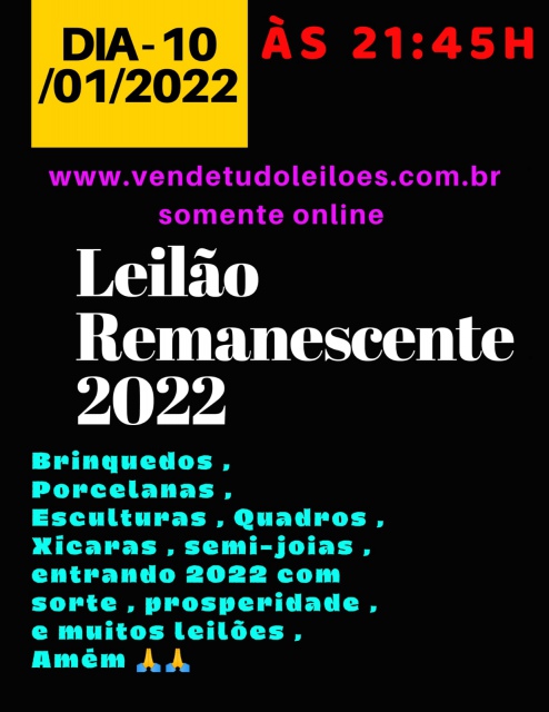 LEILÃO REMANESCENTE 2022