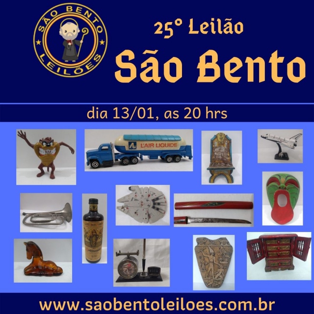 25º leilao Sao Bento de colecionismo e antiguidades