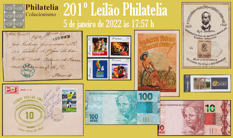 201º Leilão de Filatelia e Numismática - Philatelia Selos e Moedas