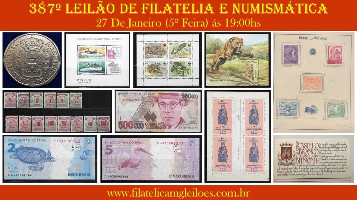 387º Leilão de Filatelia e Numismática