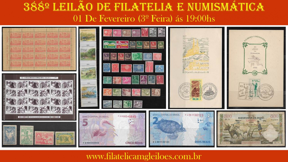 388º Leilão de Filatelia e Numismática
