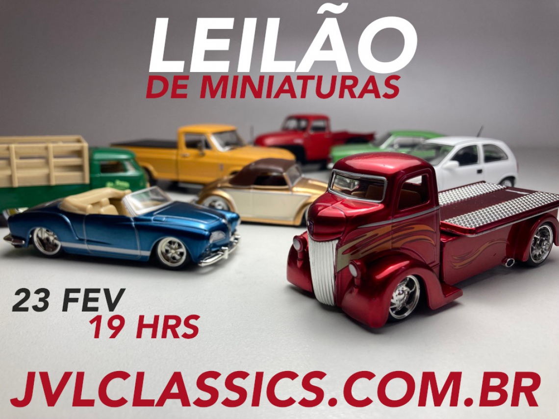 26º Leilão de Miniaturas de Carros Colecionáveis JVL Classics