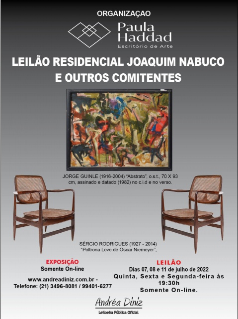 LEILÃO RESIDENCIAL JOAQUIM NABUCO e outros comitentes.
