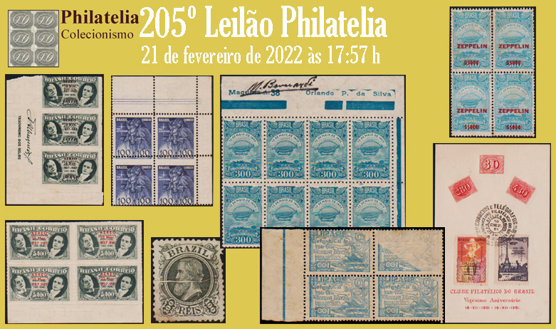 205º Leilão de Filatelia e Numismática - Philatelia Selos e Moedas