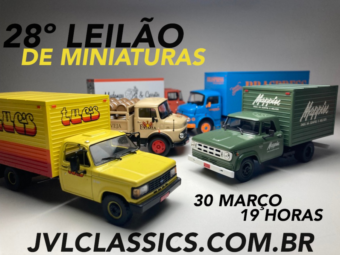 28º Leilão de Miniaturas de Carros  e caminhões Colecionáveis  JVL Classics