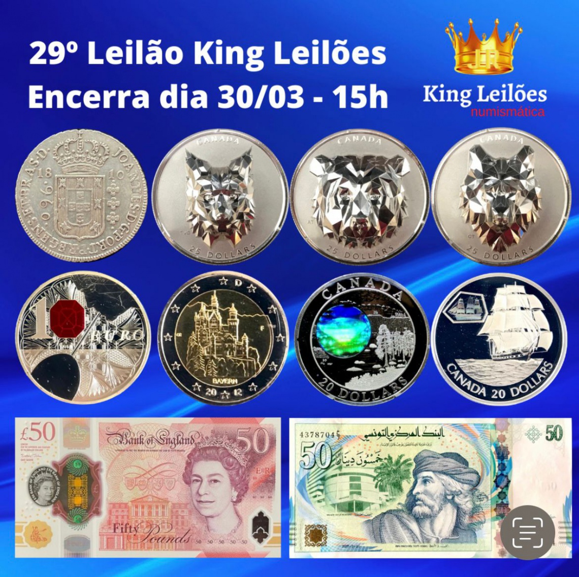29º LEILÃO KING LEILÕES DE NUMISMÁTICA, MULTICOLECIONISMO E ANTIGUIDADES