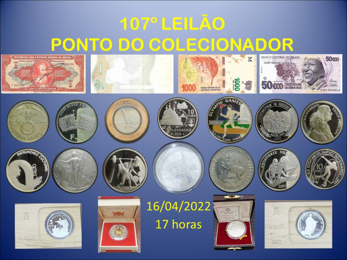 107º LEILÃO PONTO DO COLECIONADOR