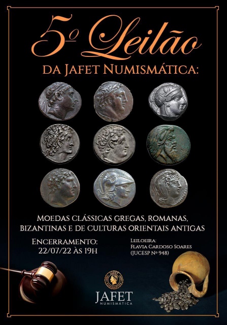 5º Leilão da Jafet Numismática - Moedas Clássicas Gregas, Romanas e Bizantinas