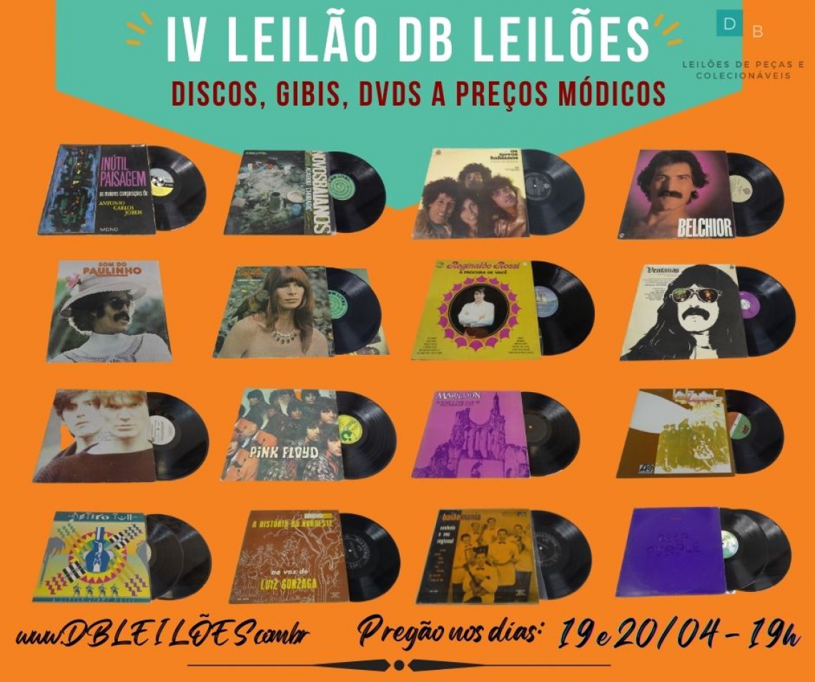IV Leilão de Discos de Vinil, Gibis e DVDs DB Leilões