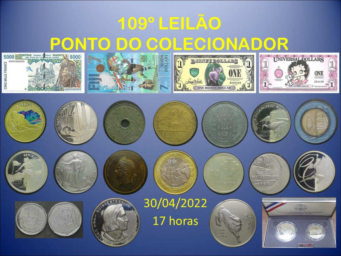 109º LEILÃO PONTO DO COLECIONADOR