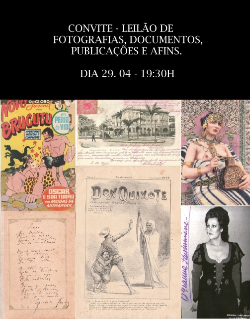 LEILÃO DE FOTOGRAFIAS - DOCUMENTOS - PUBLICAÇÕES E AFINS - ABRIL DE 2022