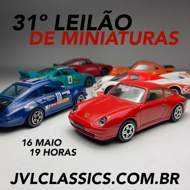 31º Leilão de Miniaturas de Carros Colecionáveis  JVL Classics