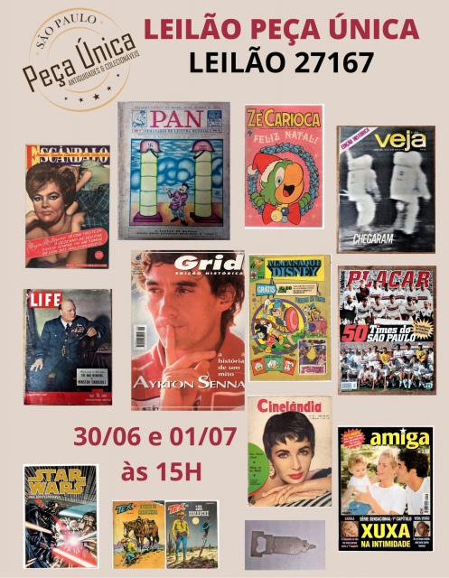 LEILÃO DE H.Qs. , REVISTAS, COLECIONISMO...