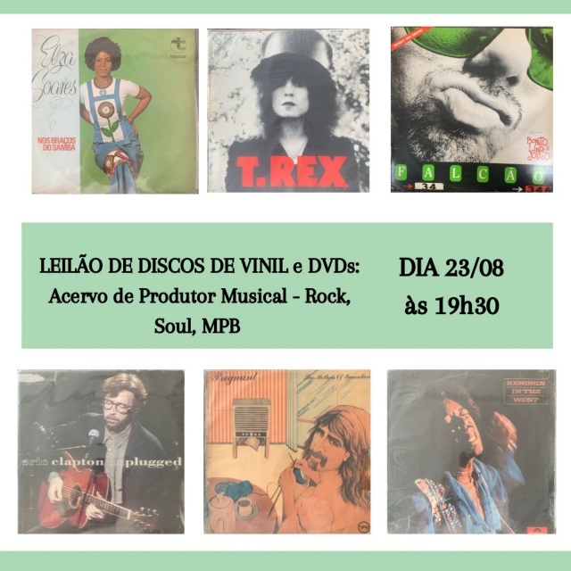 LEILÃO DE DISCOS DE VINIL e CDs, ACERVO DE COLECIONADOR: JAZZ, ROCK, SOUL, SAMBA, MPB.