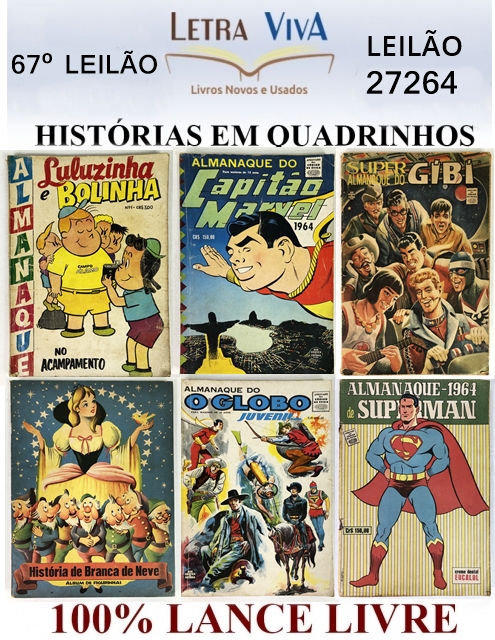 67º LEILÃO LETRA VIVA - HISTÓRIAS EM QUADRINHOS - 100% LANCE LIVRE