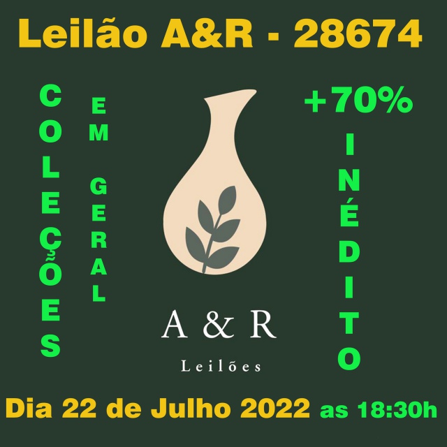 26º LEILÃO DE ARTE , COLECIONISMO EM GERAL E ANTIGUIDADES A&R LEILÕES