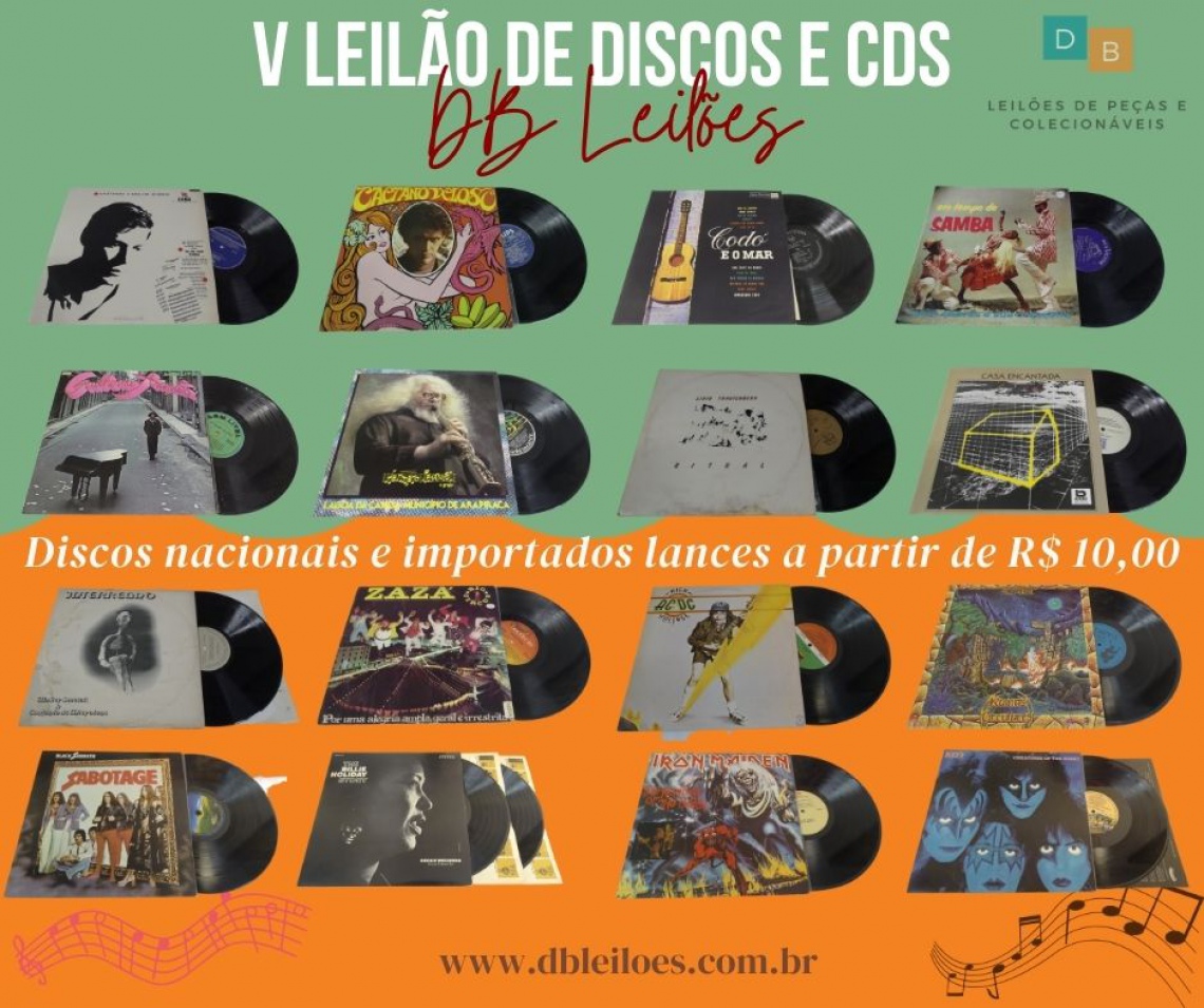 V Leilão DB Leilões de Discos, Vinil e CDs