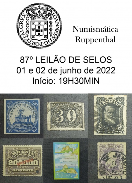 87º LEILÃO DE FILATELIA E NUMISMÁTICA - Numismática Ruppenthal