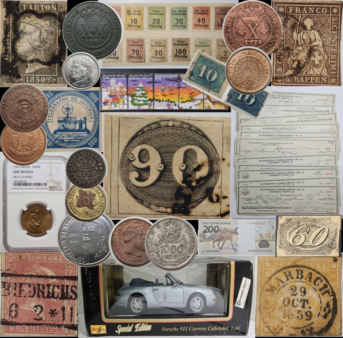 Leilão de Férias - numismática, filatelia e colecionismo em geral