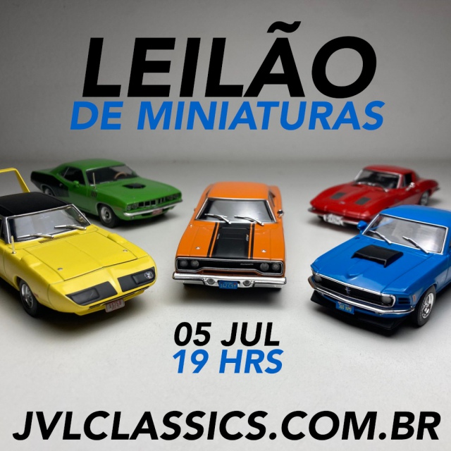 34º Leilão de Miniaturas de carros JVL Classics