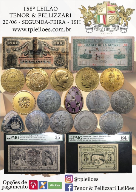 158º LEILÃO TENOR & PELLIZZARI DE NUMISMÁTICA