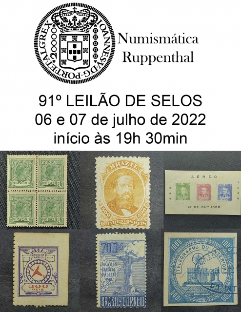91º LEILÃO DE FILATELIA E NUMISMÁTICA - Numismática Ruppenthal