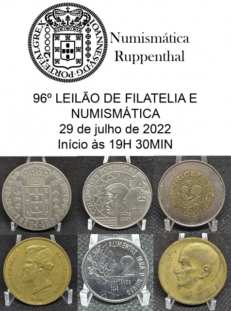 93º LEILÃO DE FILATELIA E NUMISMÁTICA - Numismática Ruppenthal