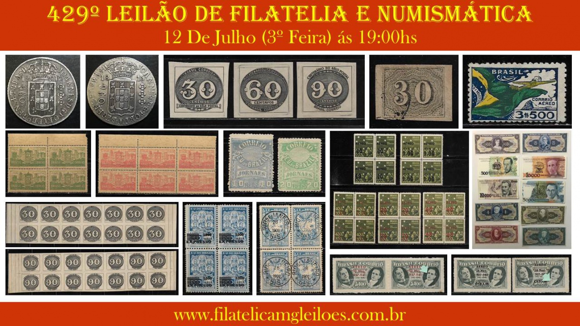 429º Leilão de Filatelia e Numismática