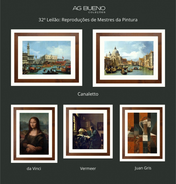 32º Leilão AG Bueno Coleções - Mestres da Pintura - Reproduções Vintage Art
