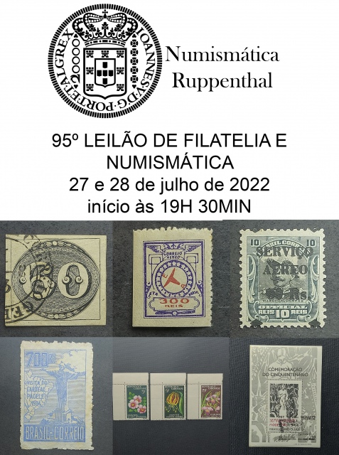 95º LEILÃO DE FILATELIA E NUMISMÁTICA - Numismática Ruppenthal
