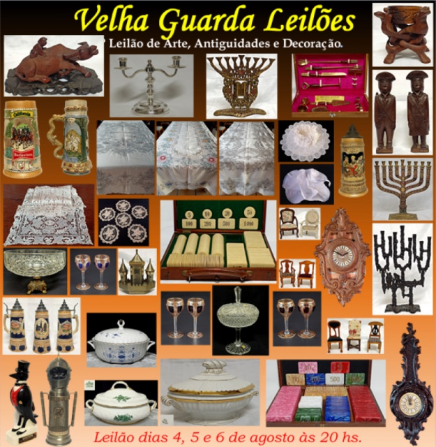 62º LEILÃO VELHA GUARDA - Arte, Antiguidades, Decoração e Colecionismo