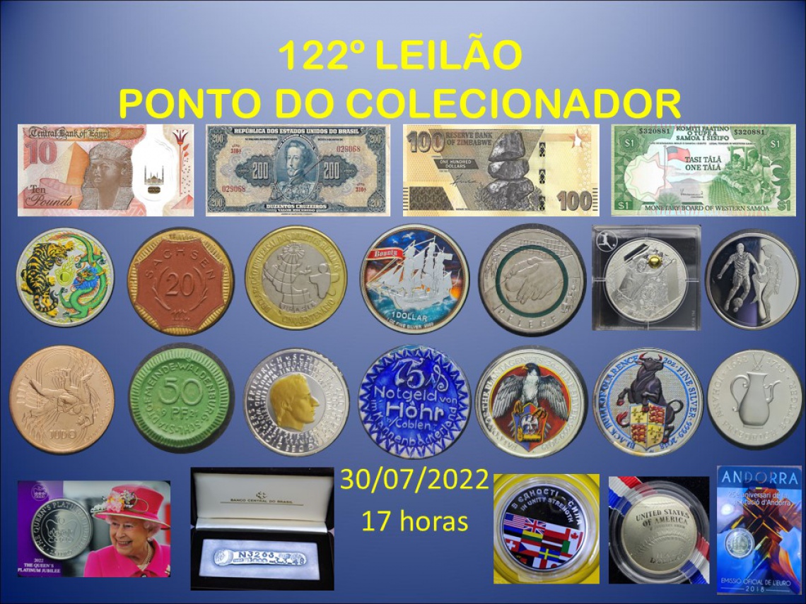 122º LEILÃO PONTO DO COLECIONADOR