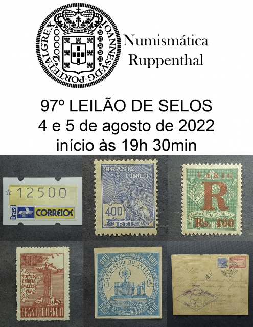 97º LEILÃO DE FILATELIA E NUMISMÁTICA - Numismática Ruppenthal