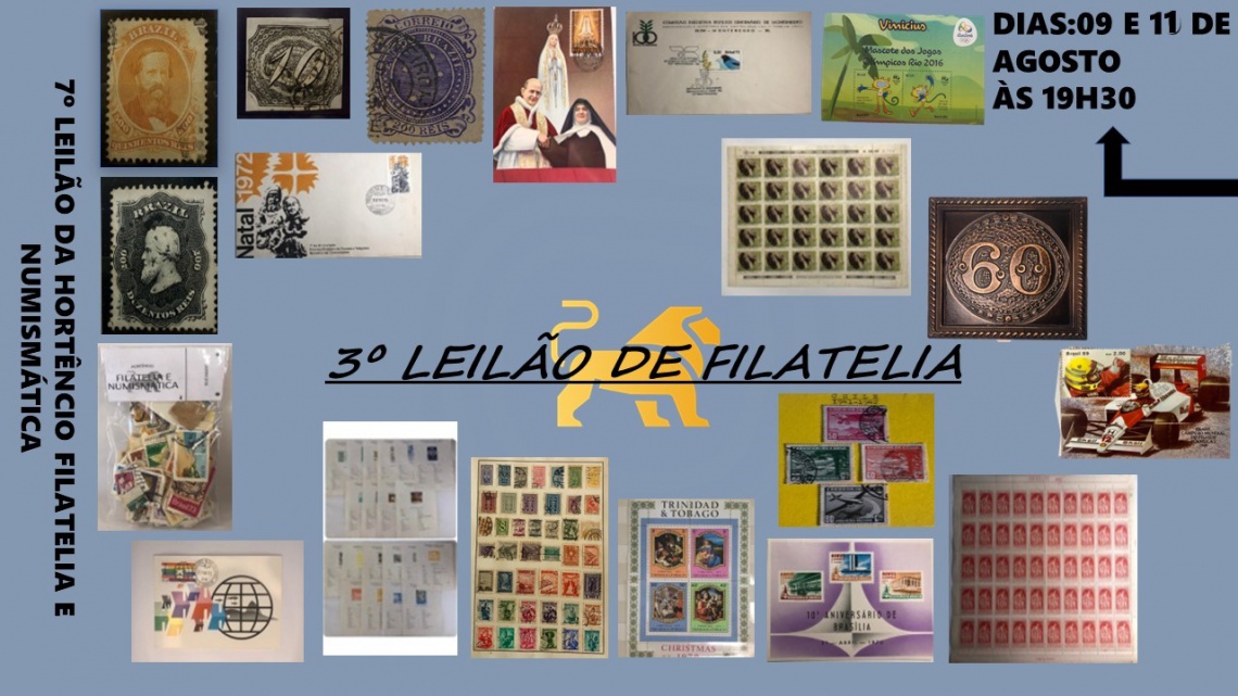 7º LEILÃO- 3º LEILÃO DE FILATELIA