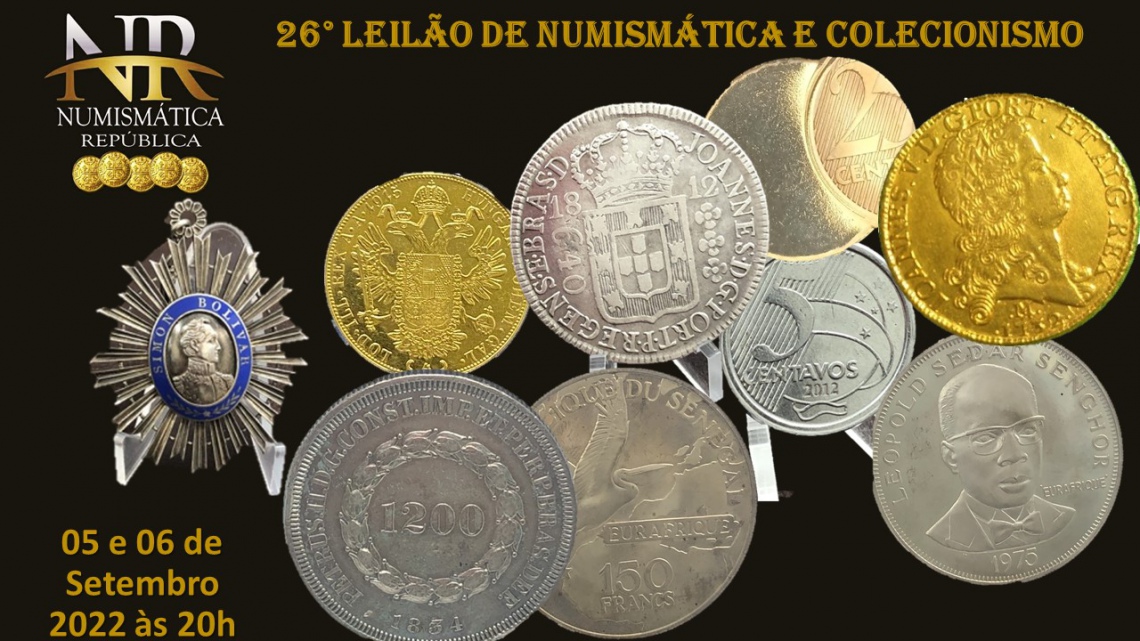 26º Leilão de Numismática e Colecionismo - NUMISMÁTICA REPÚBLICA