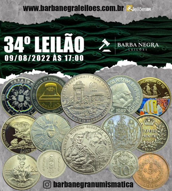 34º LEILÃO BARBA NEGRA DE NUMISMÁTICA