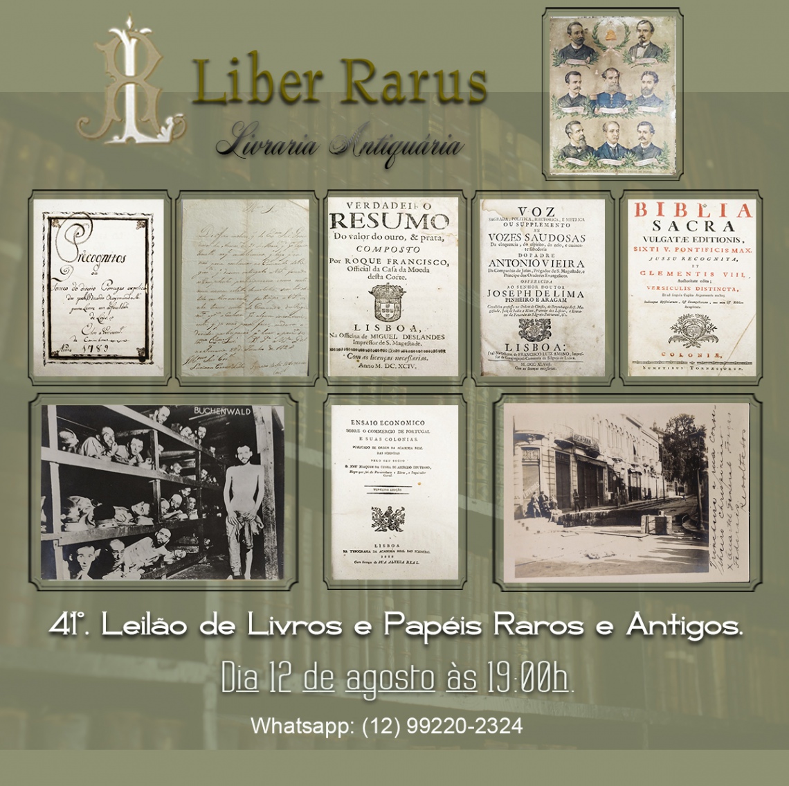41º Leilão de Livros e Papéis Raros e Antigos - Liber Rarus - 12/8/2022 - 19h