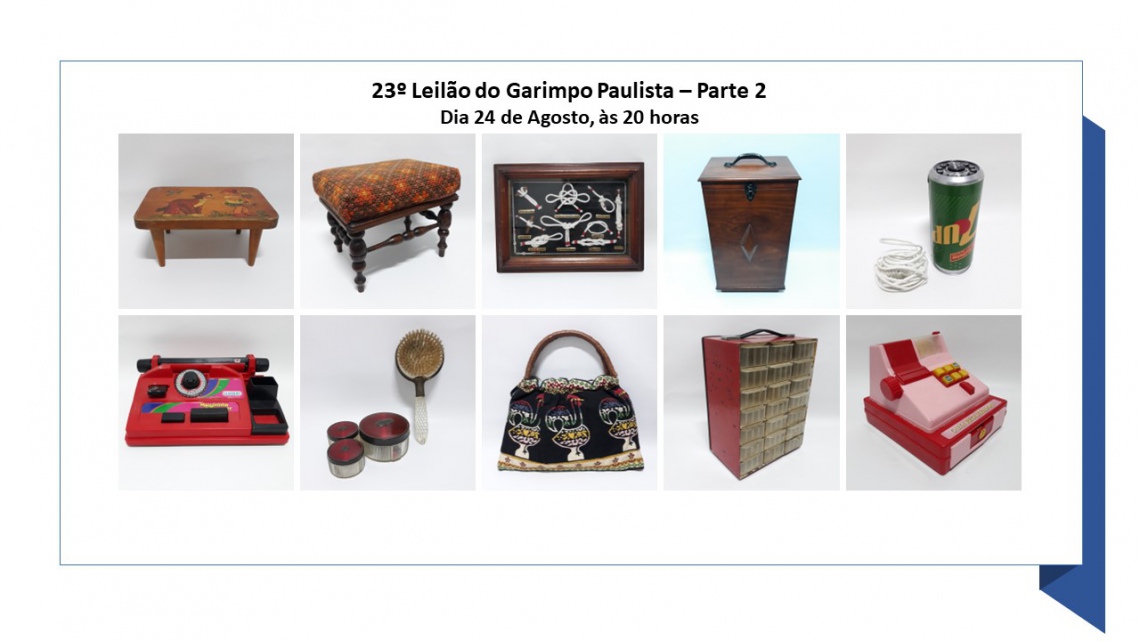 23º Leilão de Antiguidades, Colecionismo, Porcelanas e Variedades do Garimpo Paulista