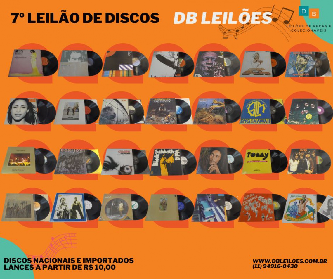 7º Leilão DB Leilões de Discos de Vinil e Música