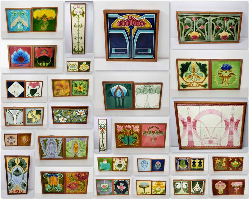 LEILÃO RELÍQUIA com Rara Coleção de Azulejos Art Nouveau