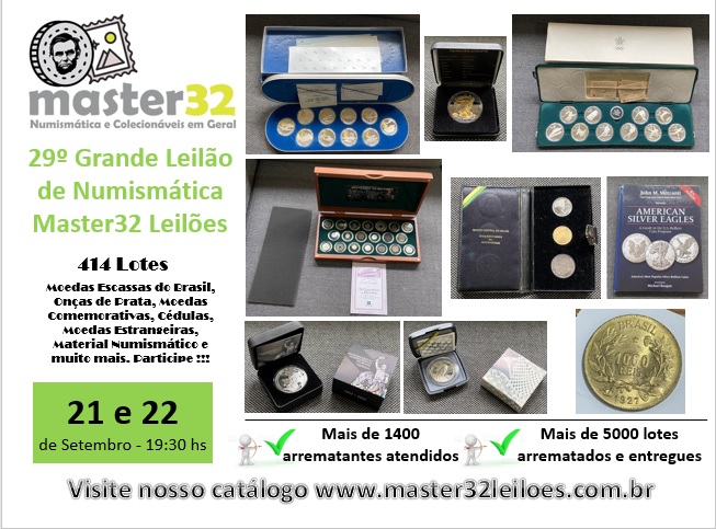 29º Grande Leilão de Numismática - Master32 Leilões